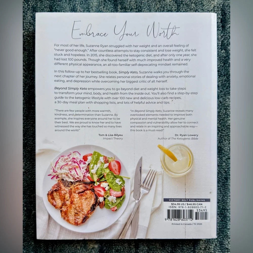 Beyond Simply Keto Suzanne Ryan Cookbook Paperback Shifting Your Mindset Diet